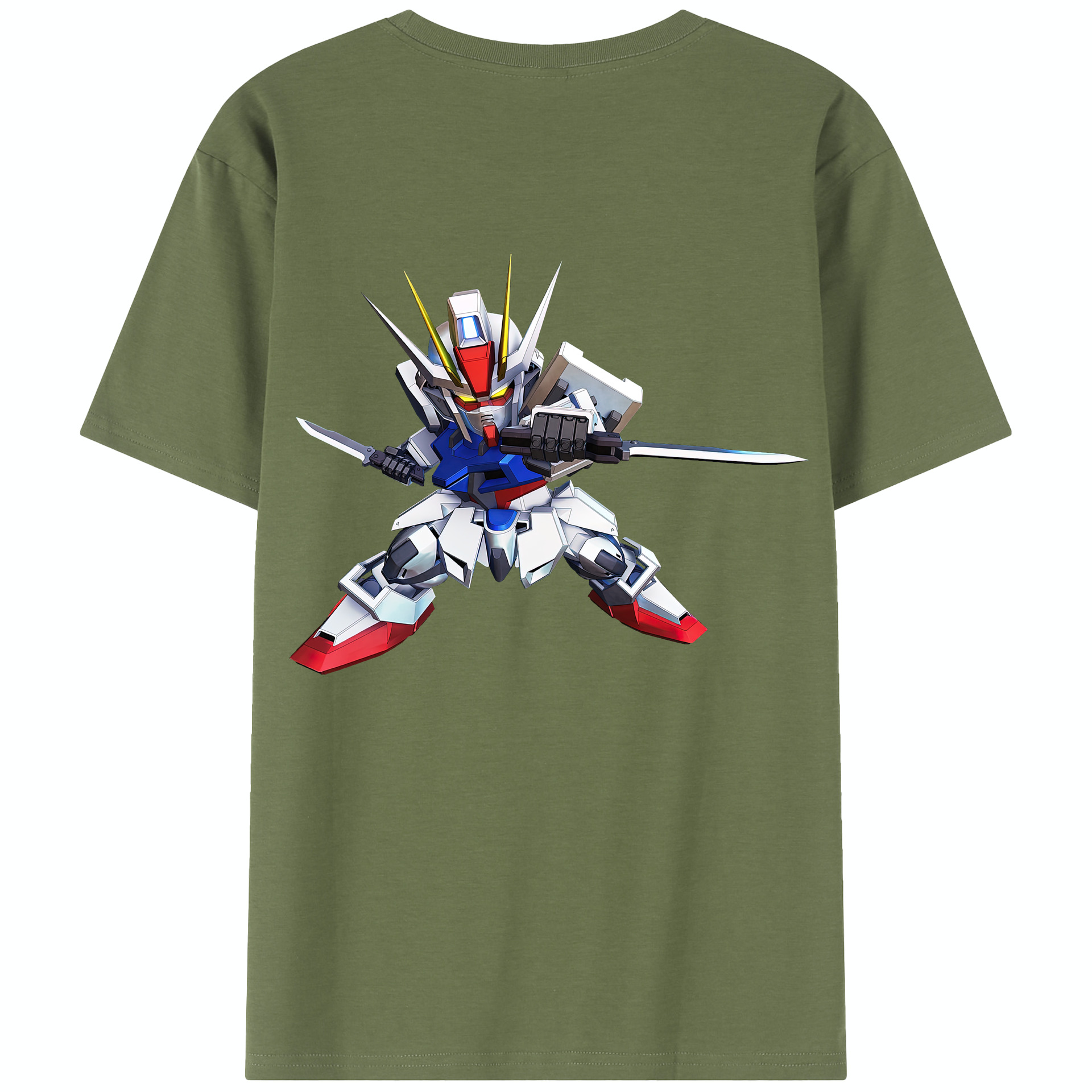 （画像用） 機動戦士ガンダム Mobile Suit Gundam 綿100％半袖Tシャツ（背面プリント）